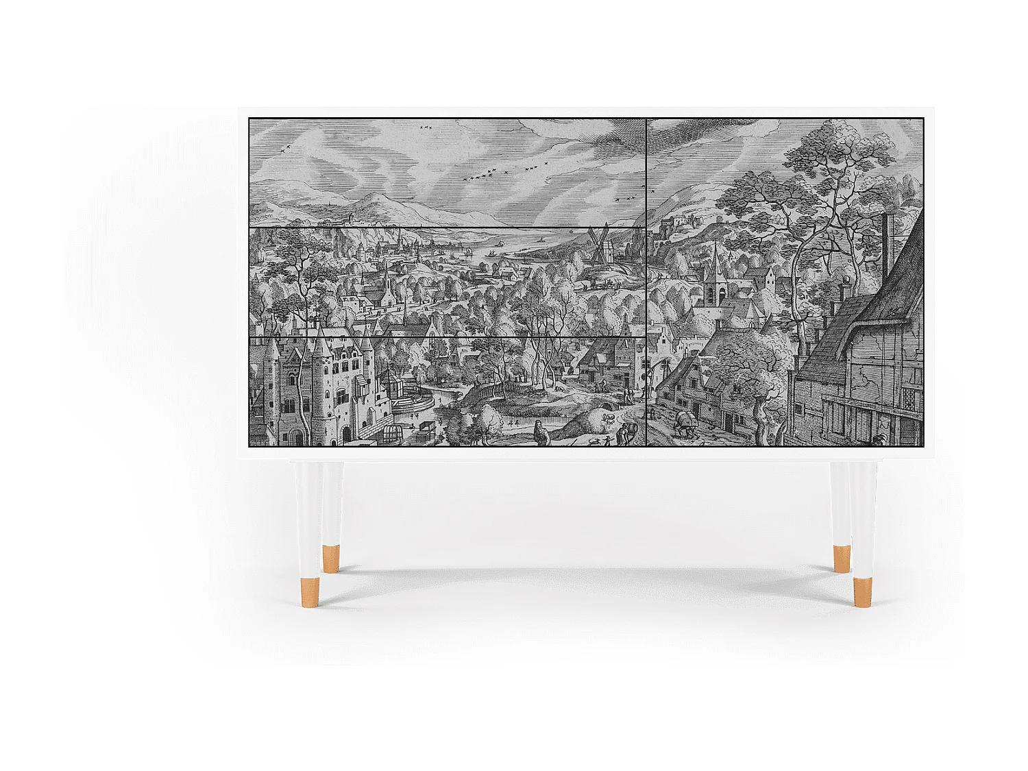 Buffet - 115х84х41 cm - S3 - Bird Dropping, Blanc