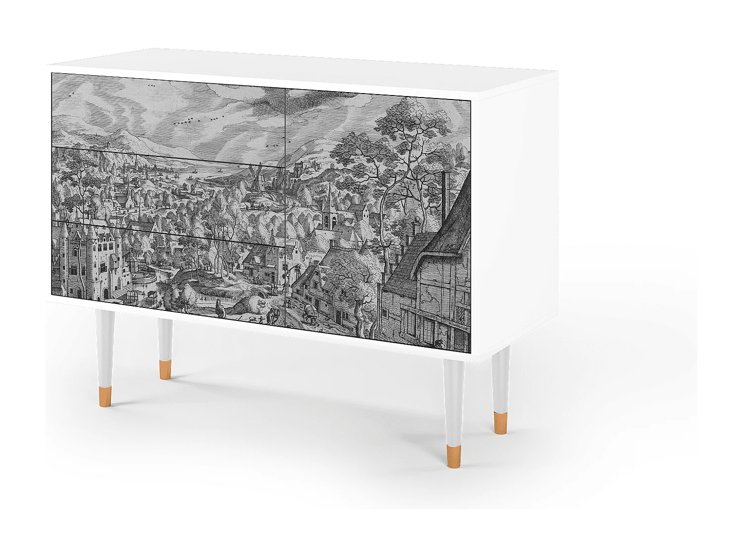 Buffet - 115х84х41 cm - S3 - Bird Dropping, Blanc