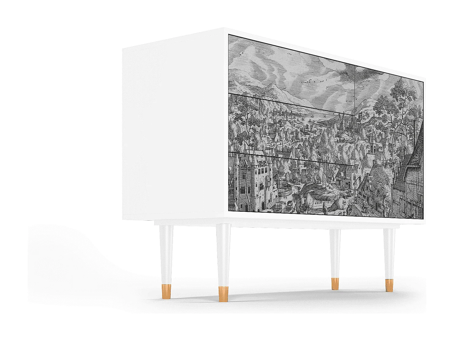 Buffet - 115х84х41 cm - S3 - Bird Dropping, Blanc