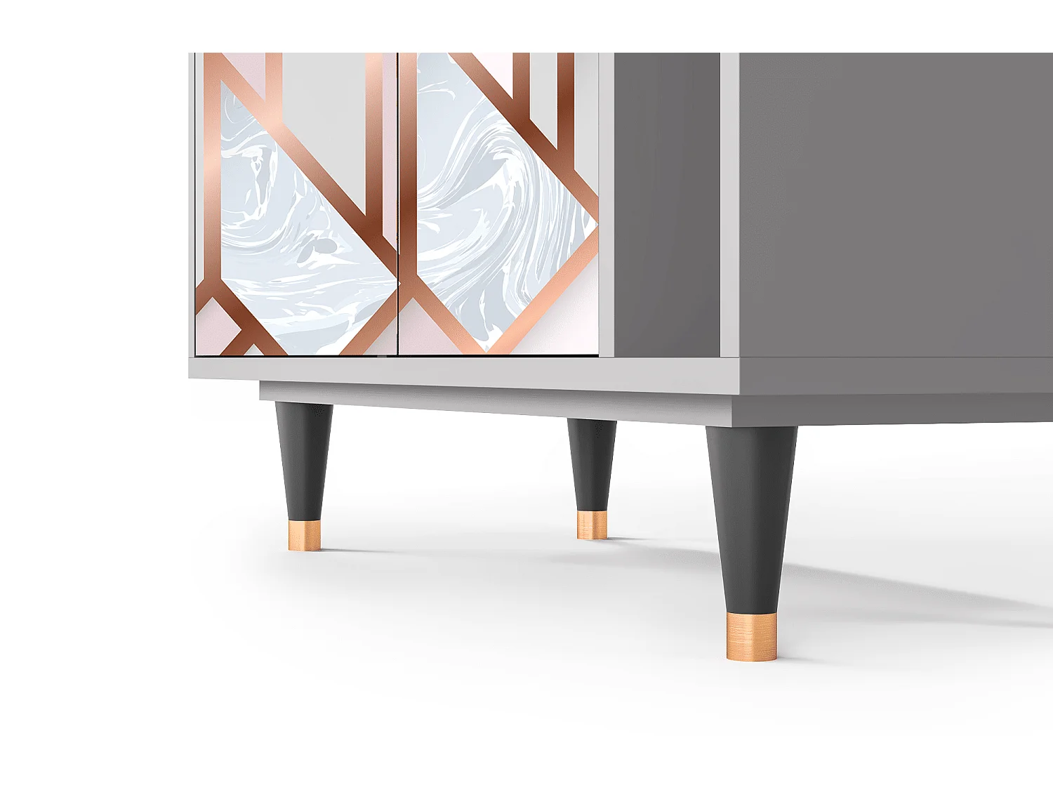 Kredens - 96х110х41 cm - BS6 - Champagne Story, Szary