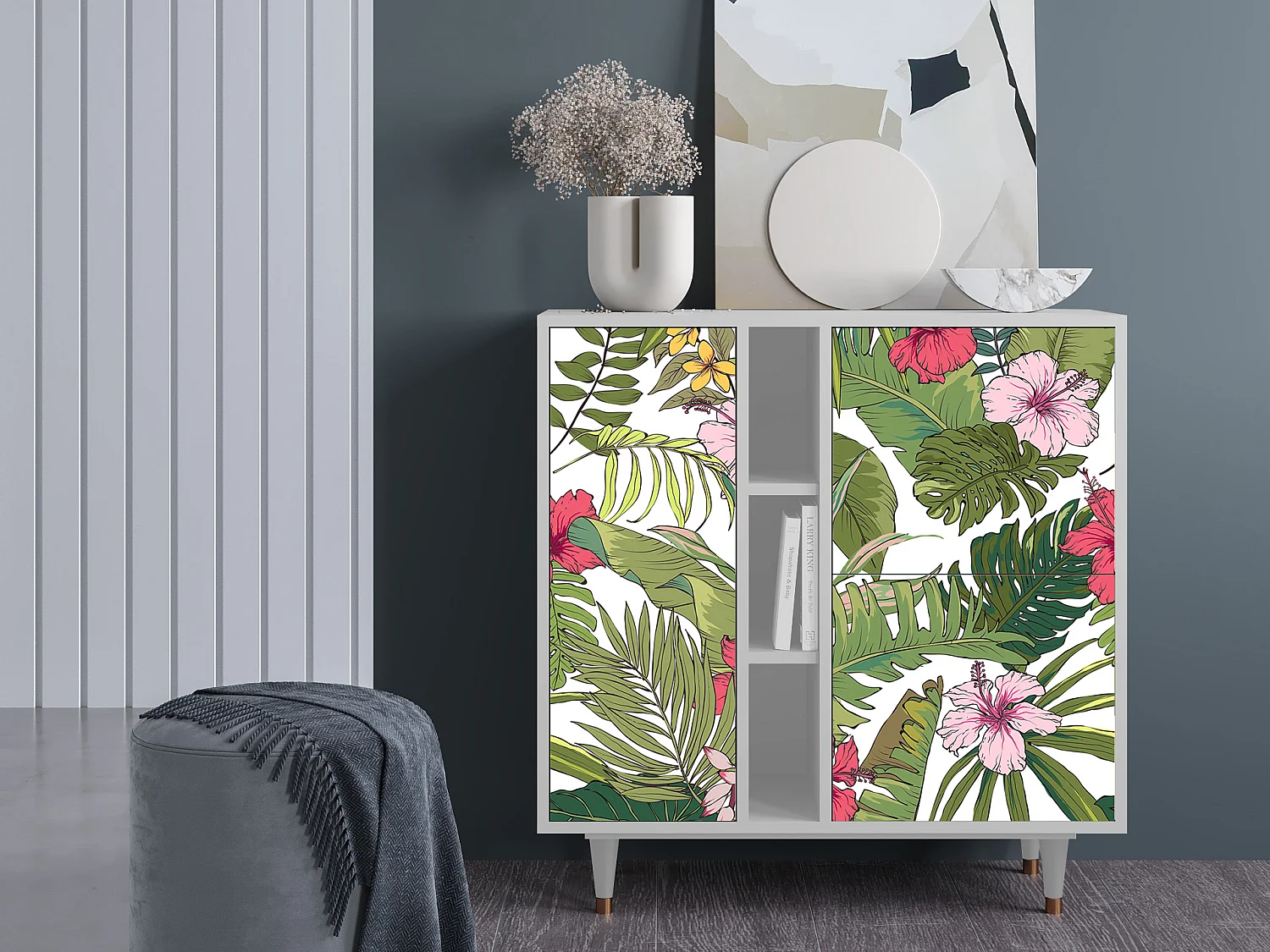 Buffet - 94х96х41 cm - BS5 - Verdant Tropics, Blanc