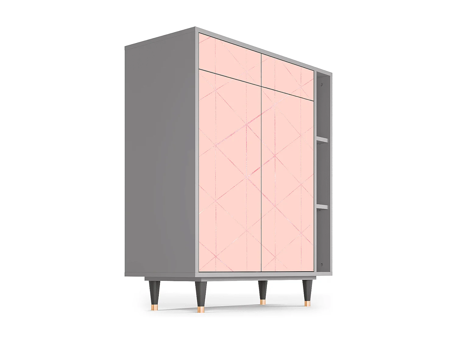 Credenza - 96х110х41 cm - BS6 - Rose Quartz, Grigio