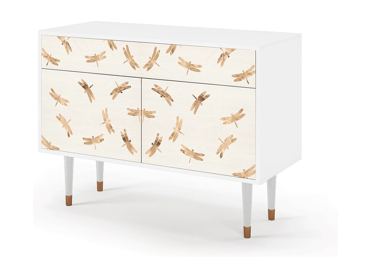 Credenza - 115x85x48 cm - BS4 - Nude Dragonflies, Bianco