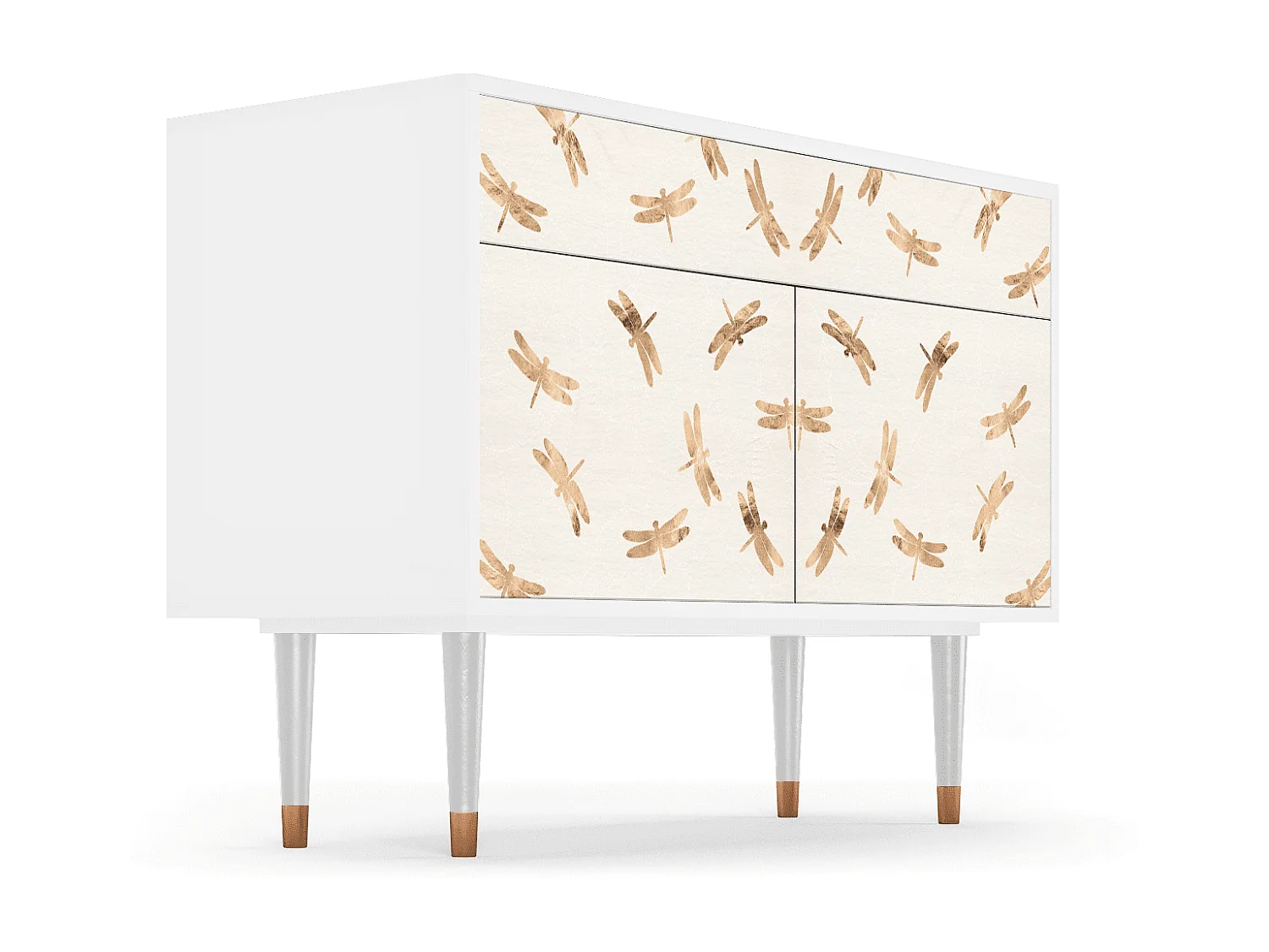 Credenza - 115x85x48 cm - BS4 - Nude Dragonflies, Bianco