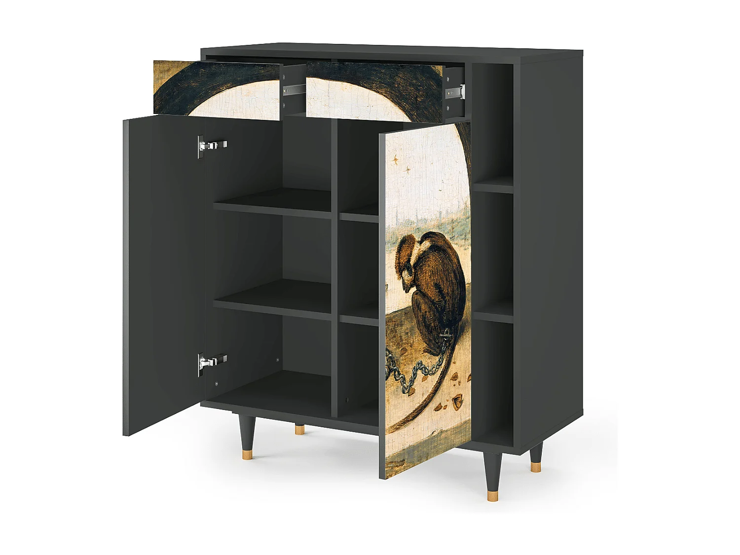 Aparador - 96х110х41 cm - BS6 - Two Monkeys, Antracita