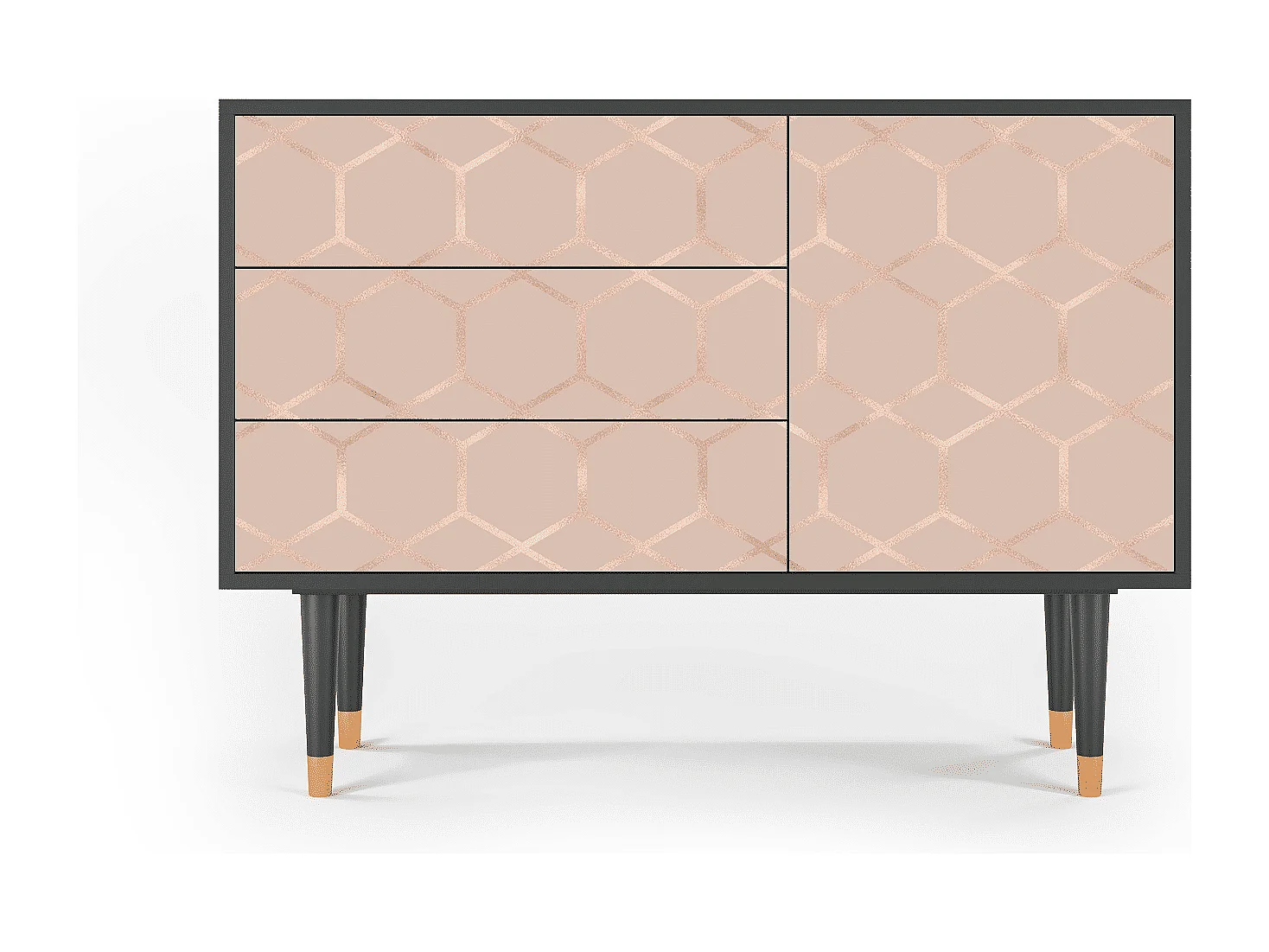 Aparador - 115х84х41 cm - S3 - Rose Honeycomb, Antracite
