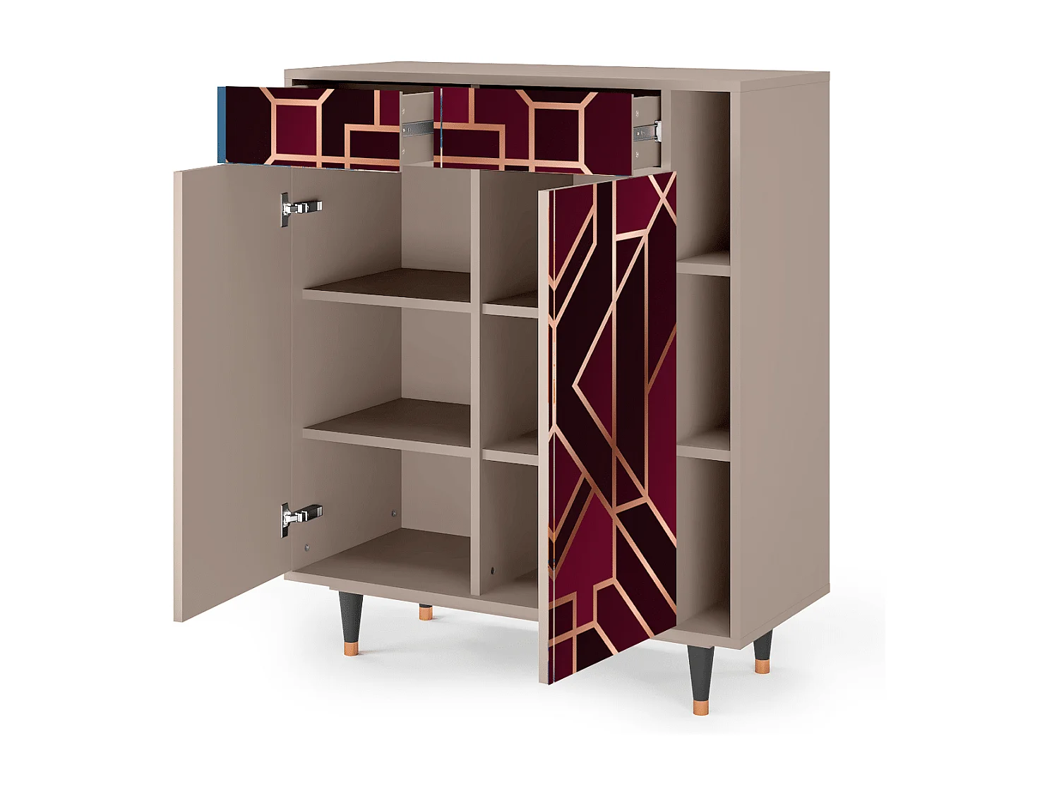 Buffet - 96х110х41 cm - BS6 - Burgundy Jewelery, Latte