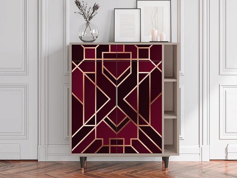 Kredens - 96х110х41 cm - BS6 - Burgundy Jewelery, Latte