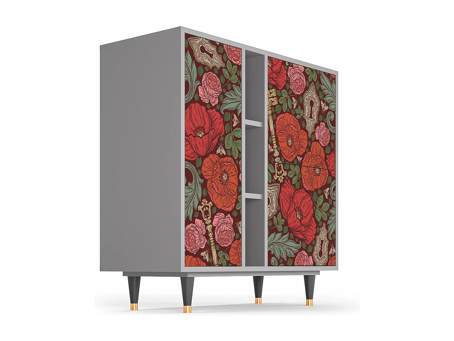 Credenza - 94х96х41 cm - BS5 - Poppy Garden, Grigio