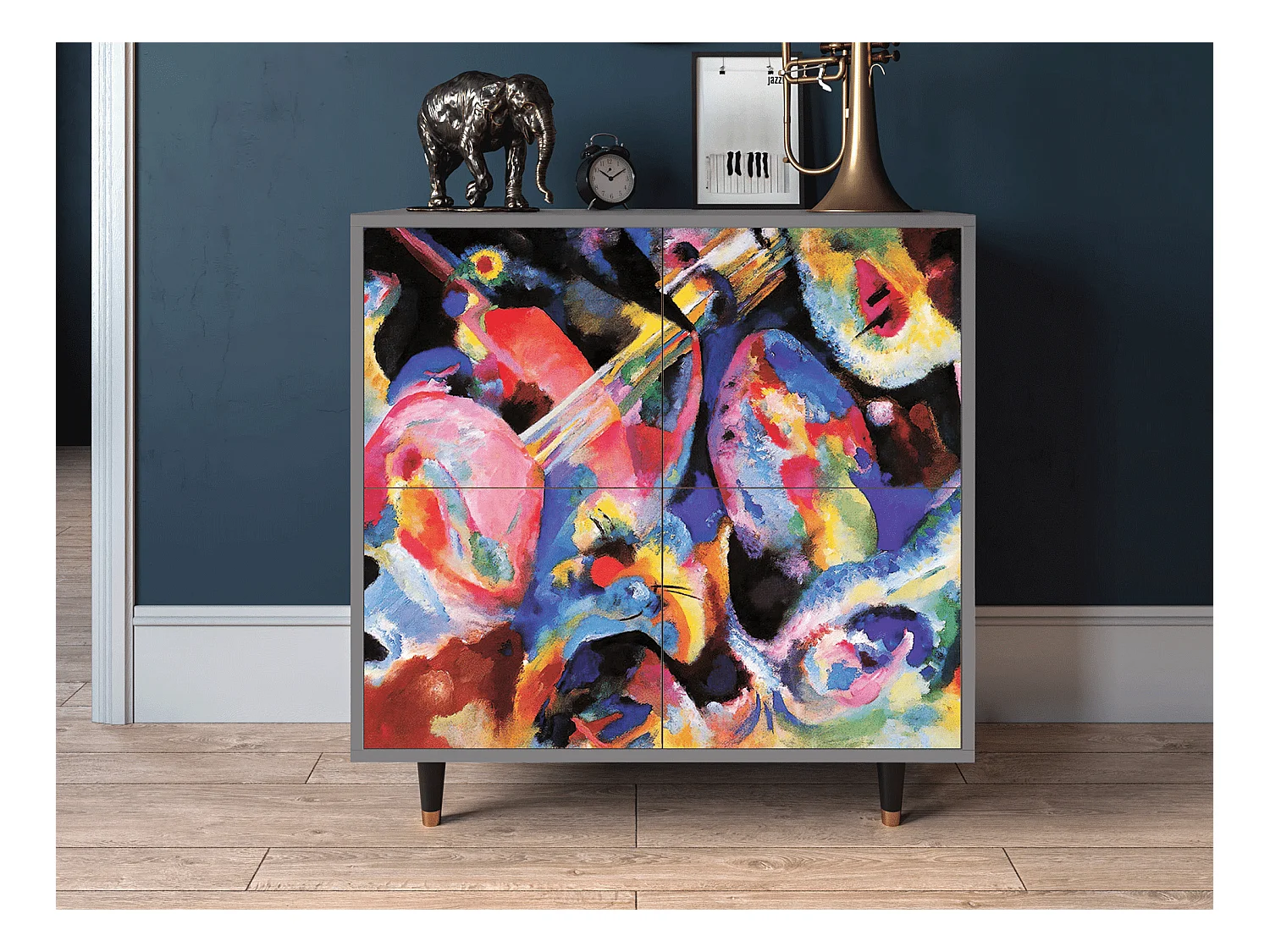 Kredens - 94x96x48 cm - BS3 - Kandinsky, Szary