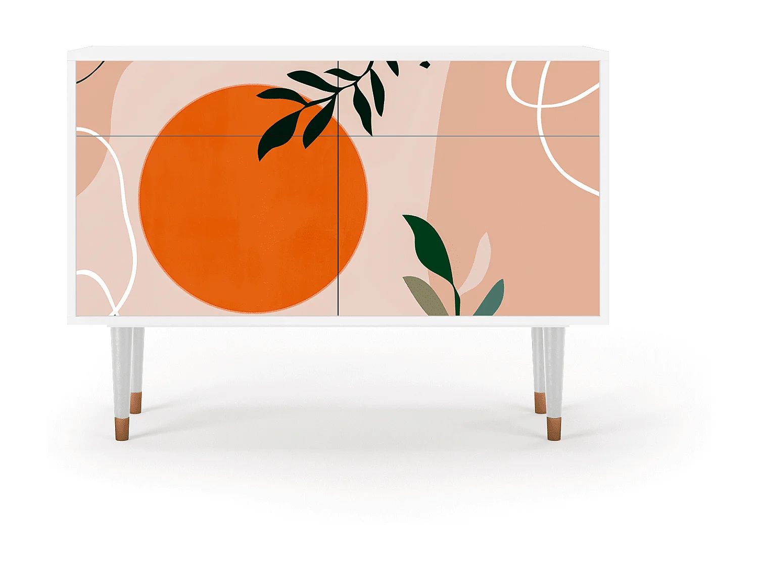 Buffet - 115x85x48 cm - BS4 - Artwork, Blanc