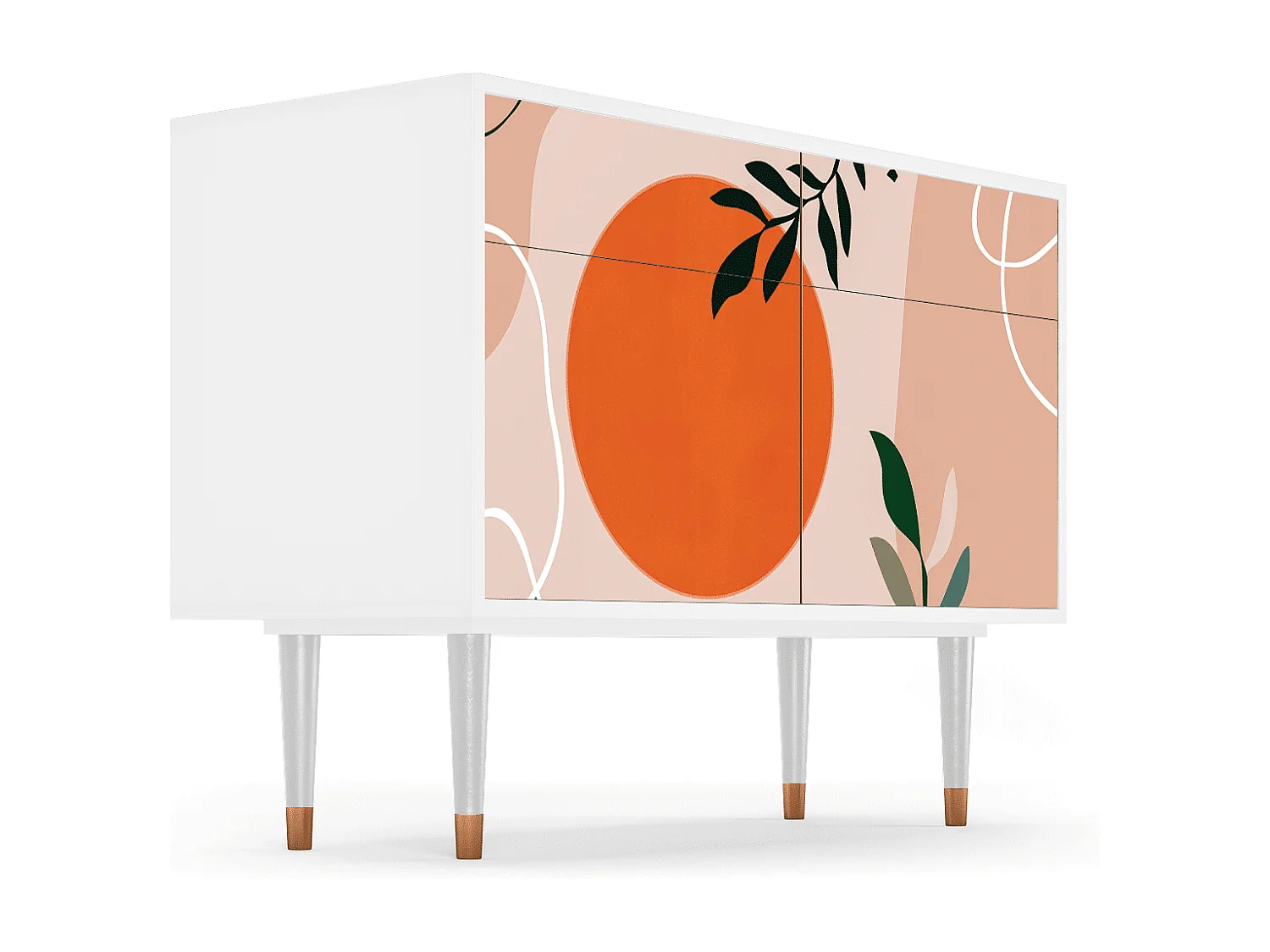 Buffet - 115x85x48 cm - BS4 - Artwork, Blanc