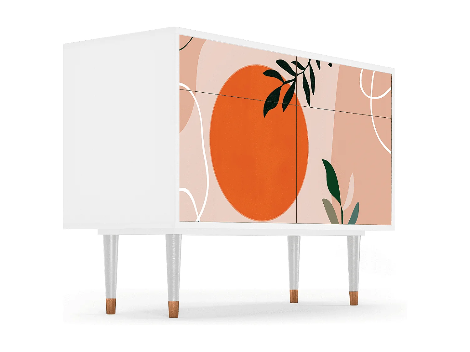 Buffet - 115x85x48 cm - BS4 - Artwork, Blanc