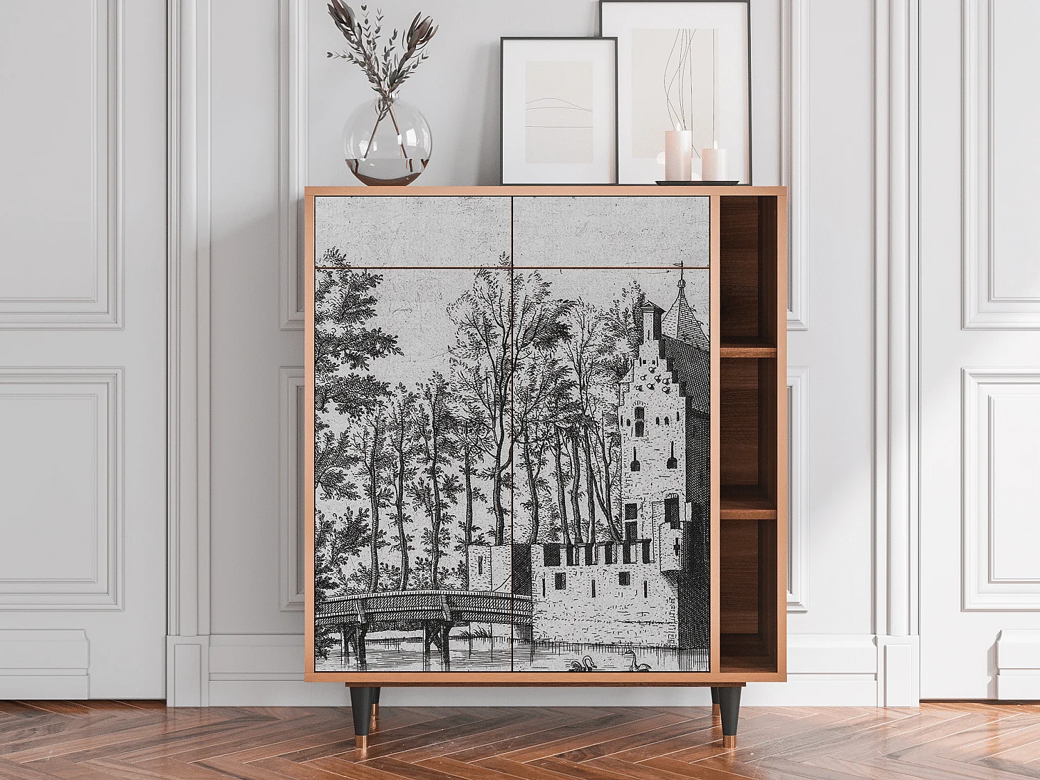 Kredens - 96х110х41 cm - BS6 - Castle by Breugel, Orzech