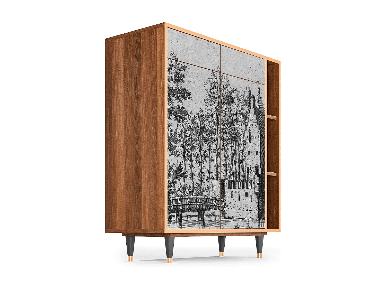 Kredens - 96х110х41 cm - BS6 - Castle by Breugel, Orzech