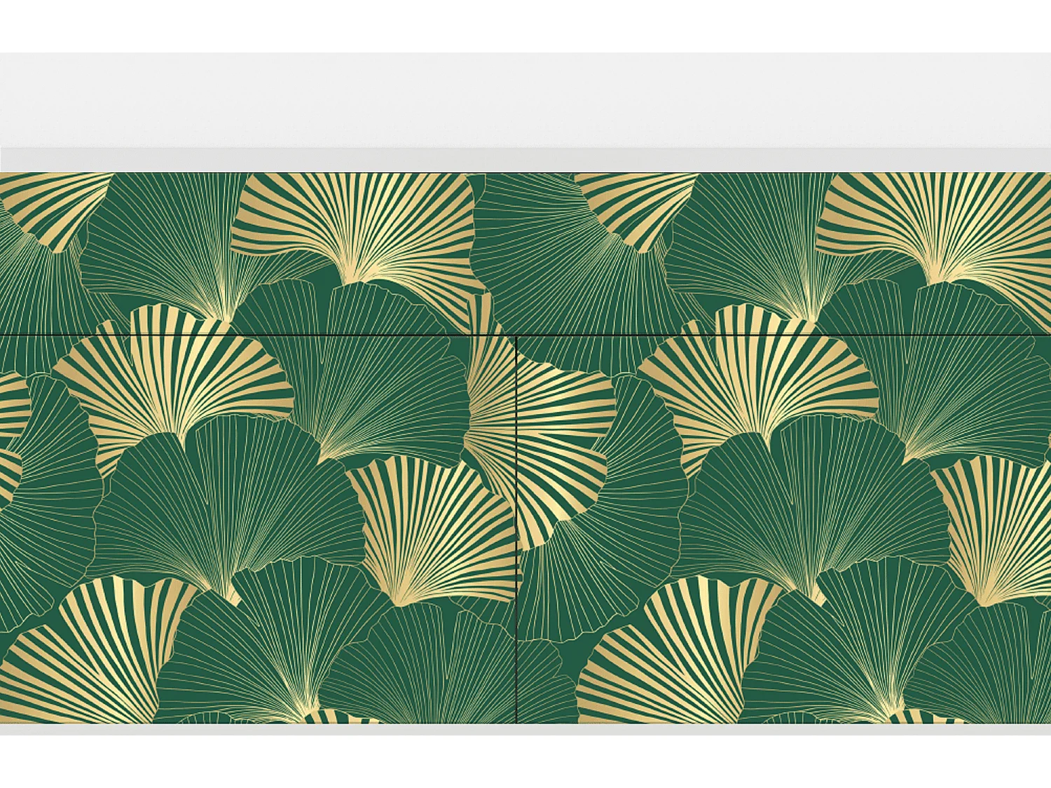 Dressoir - 115x85x48 cm - BS4 - Gold Ginkgo, Wit