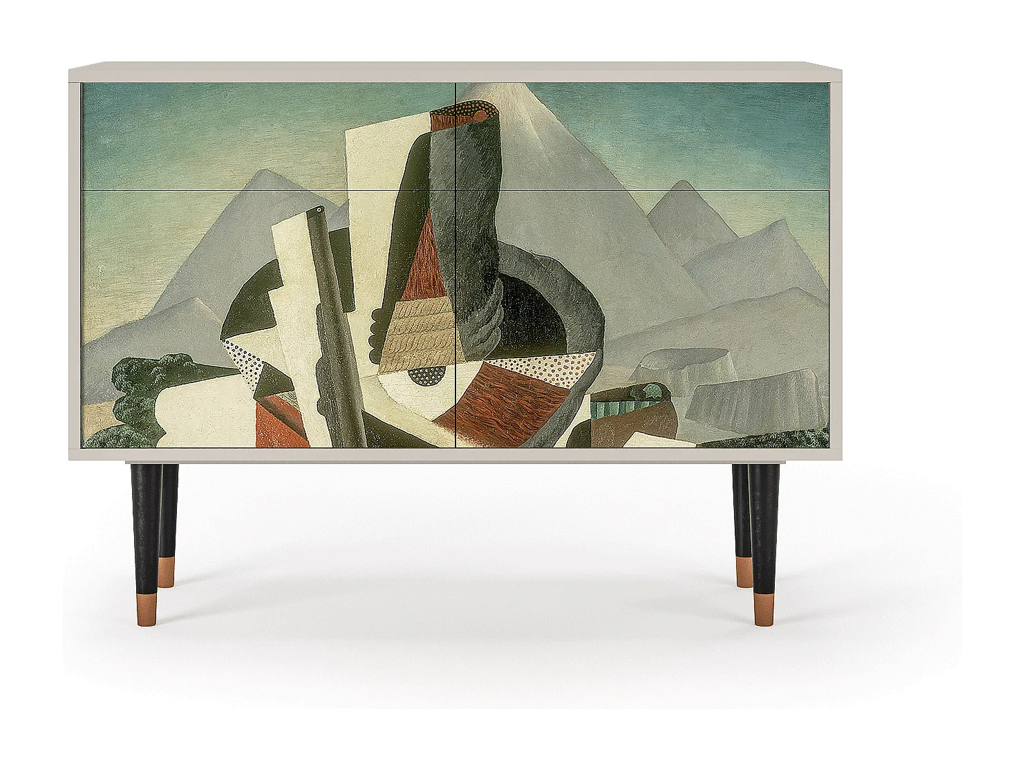 Kredens - 115x85x48 cm - BS4 - The Cubist Paintings , Piaskowy