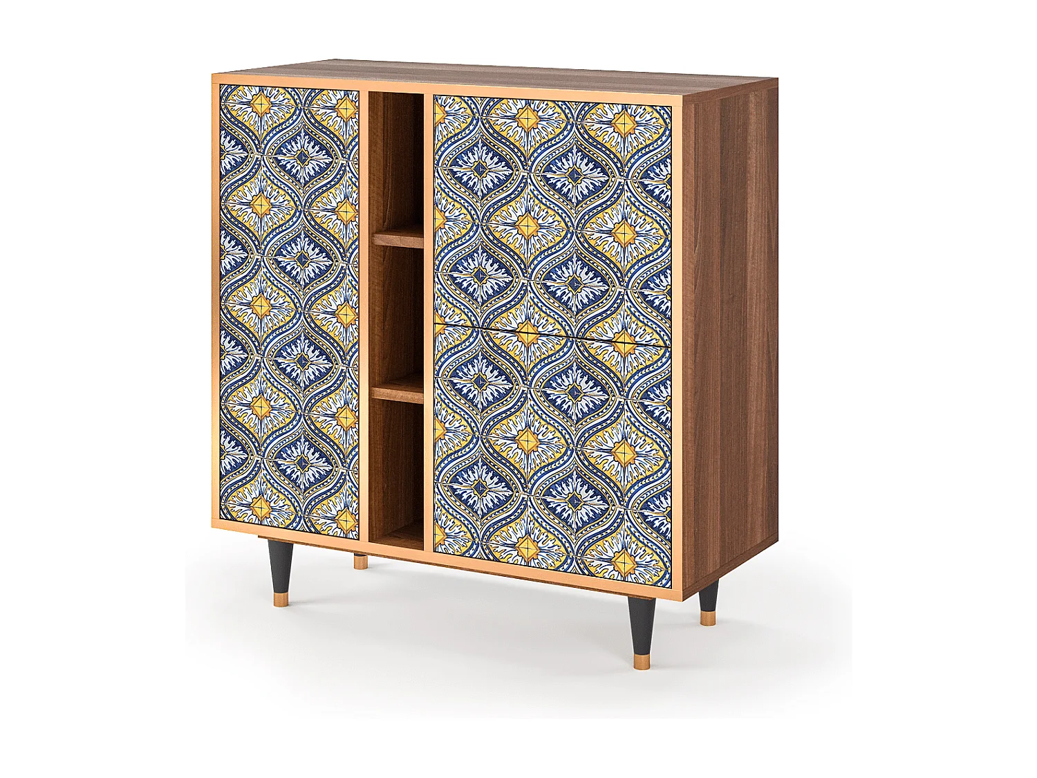 Aparador - 94х96х41 cm - BS5 - Illusory Pattern, Nogueira