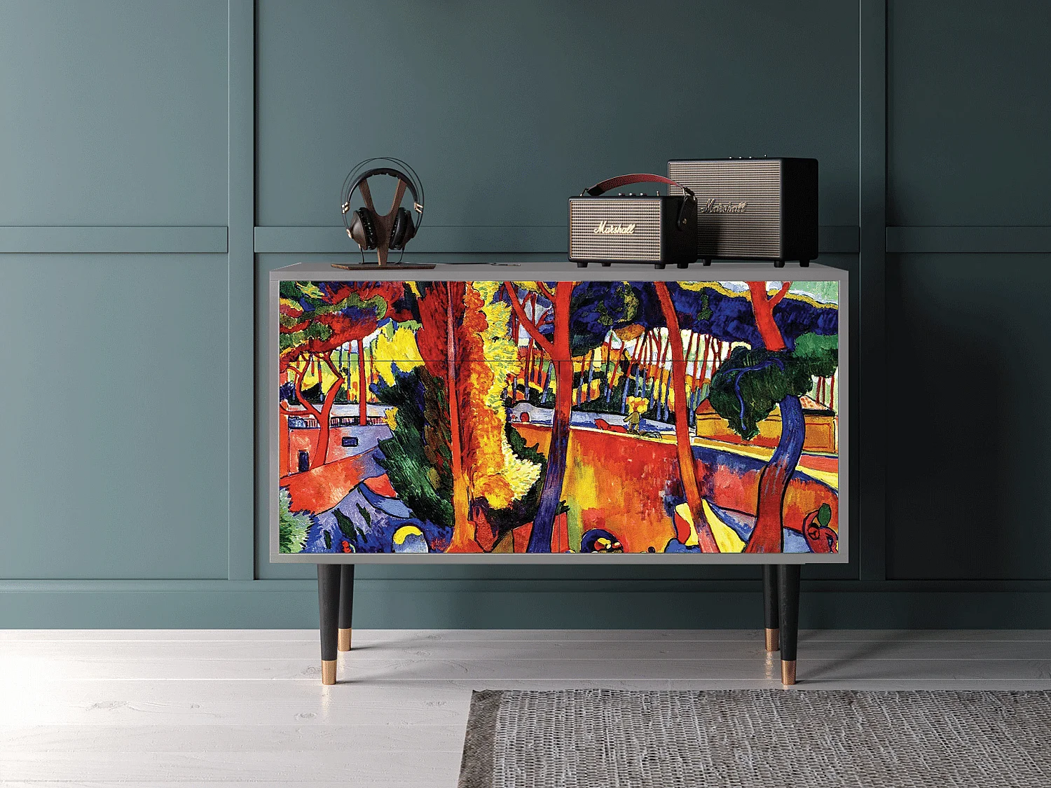 Credenza - 115x85x48 cm - BS4 - The Turning Road, Grigio