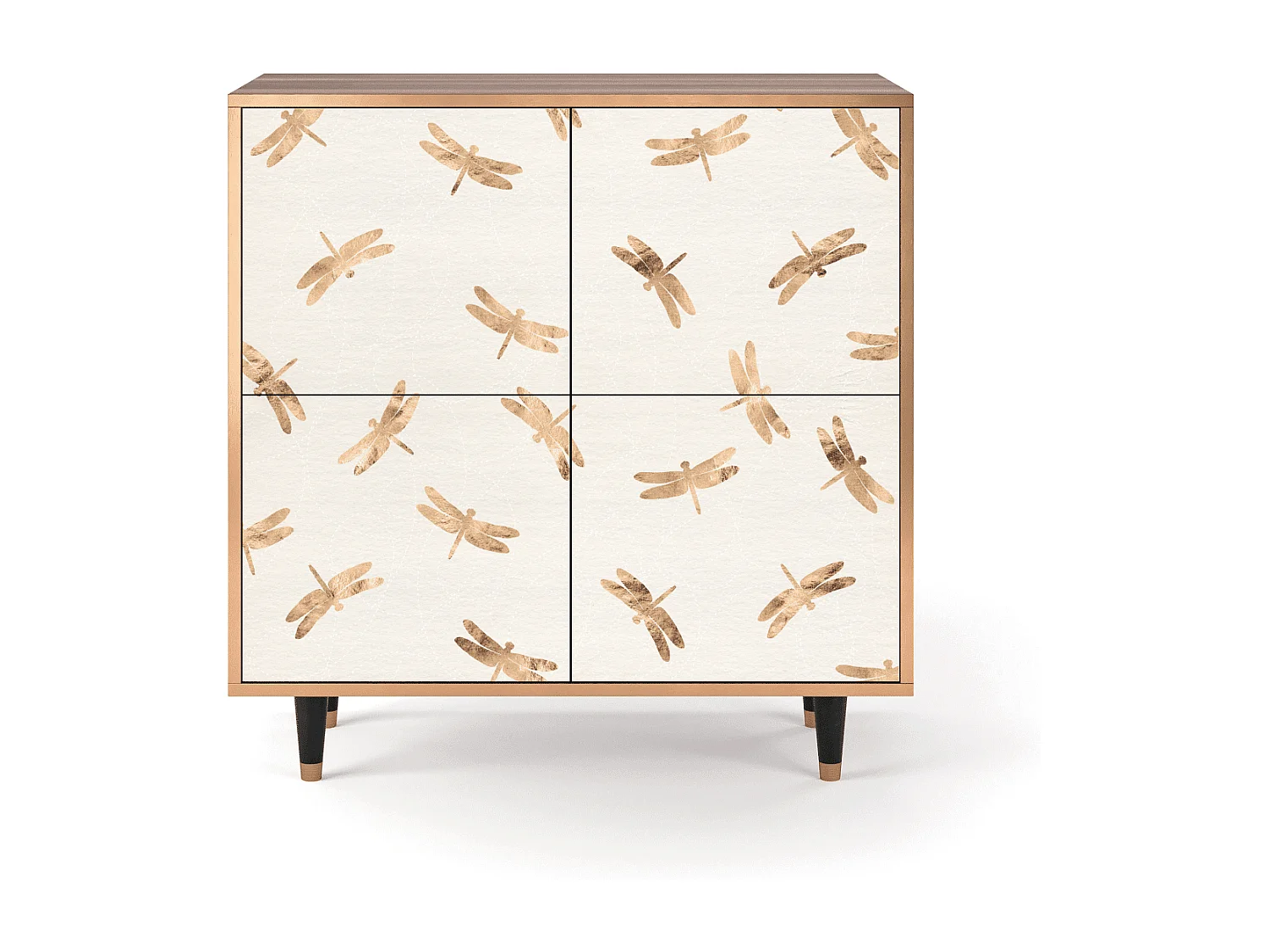 Kredens - 94x96x48 cm - BS3 - Nude Dragonflies, Orzech