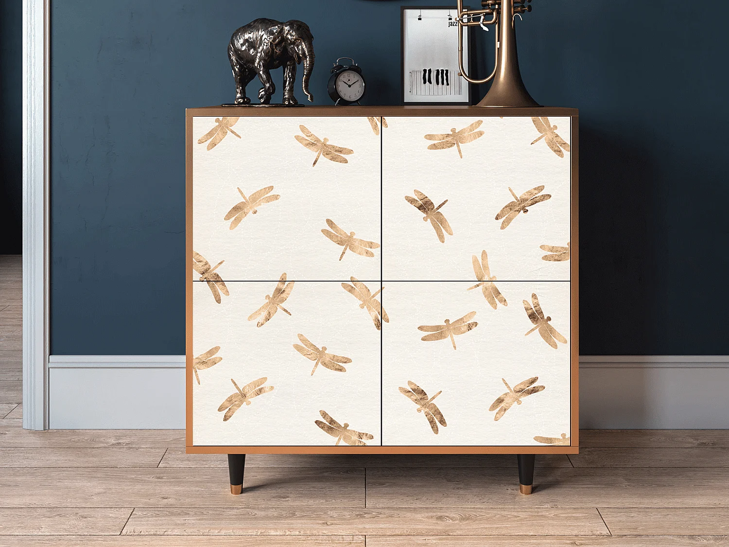 Buffet - 94x96x48 cm - BS3 - Nude Dragonflies, Noyer