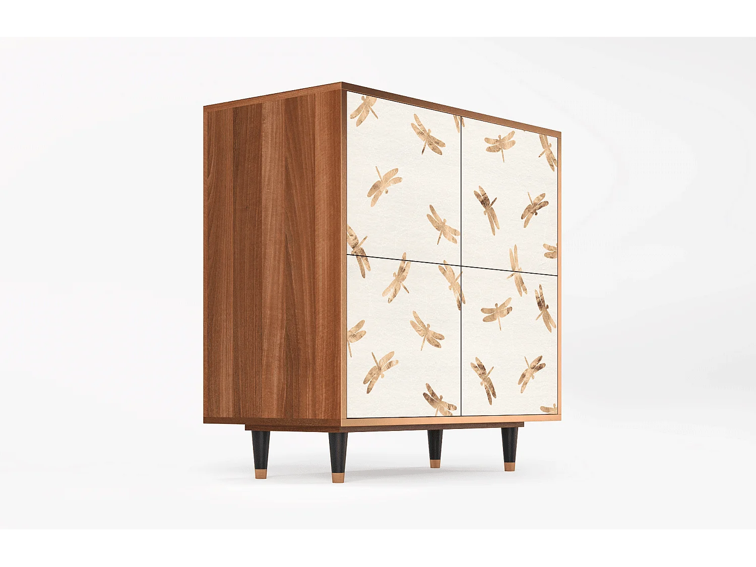 Buffet - 94x96x48 cm - BS3 - Nude Dragonflies, Noyer