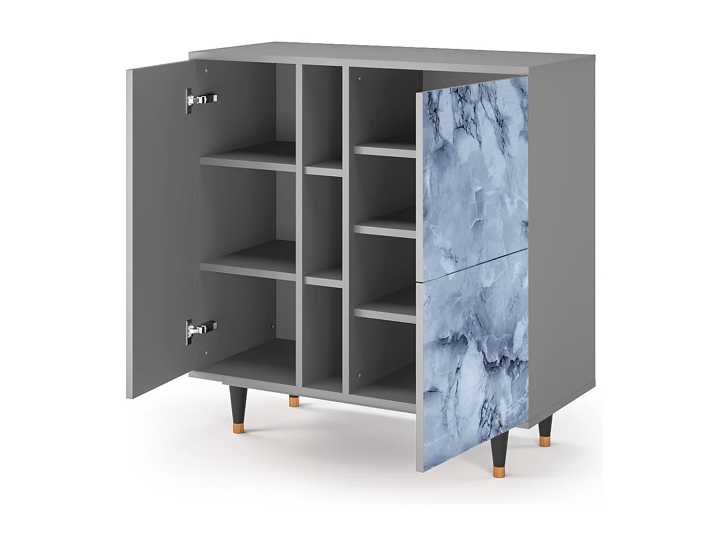 Dressoir - 94х96х41 cm - BS5 - Feather Ice, Grijs