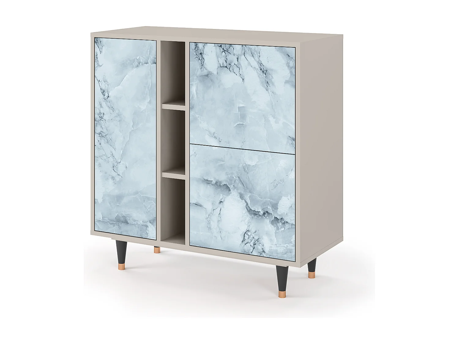 Kredens - 94х96х41 cm - BS5 - Glacial Colour, Piaskowy