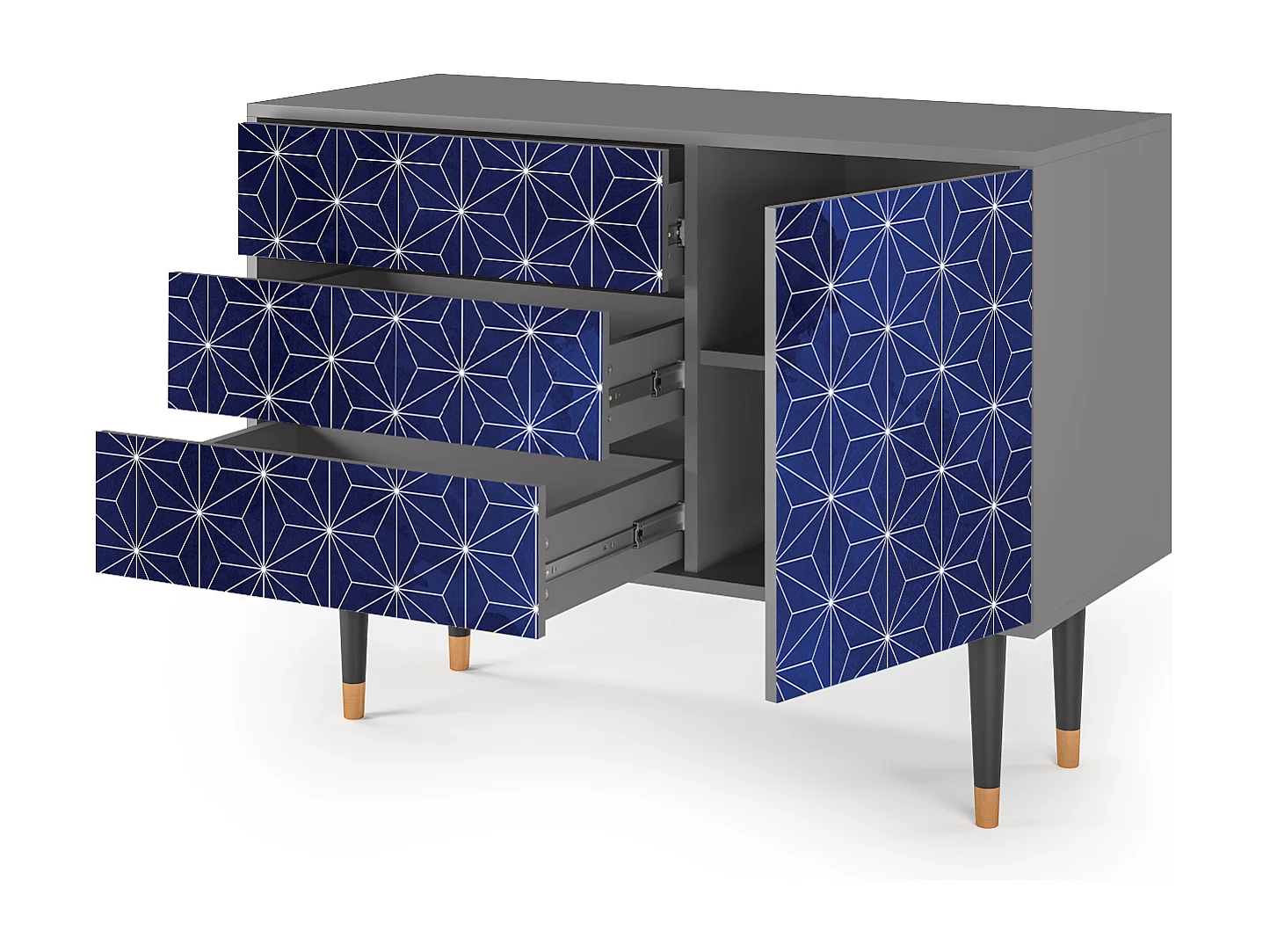 Aparador - 115х84х41 cm - S3 - Milky Way, Gris