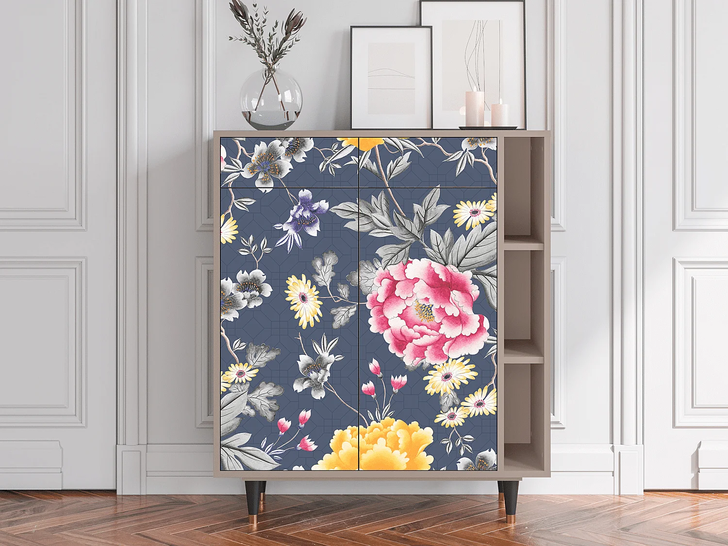 Buffet - 96х110х41 cm - BS6 - Dark Flower Bed, Latte