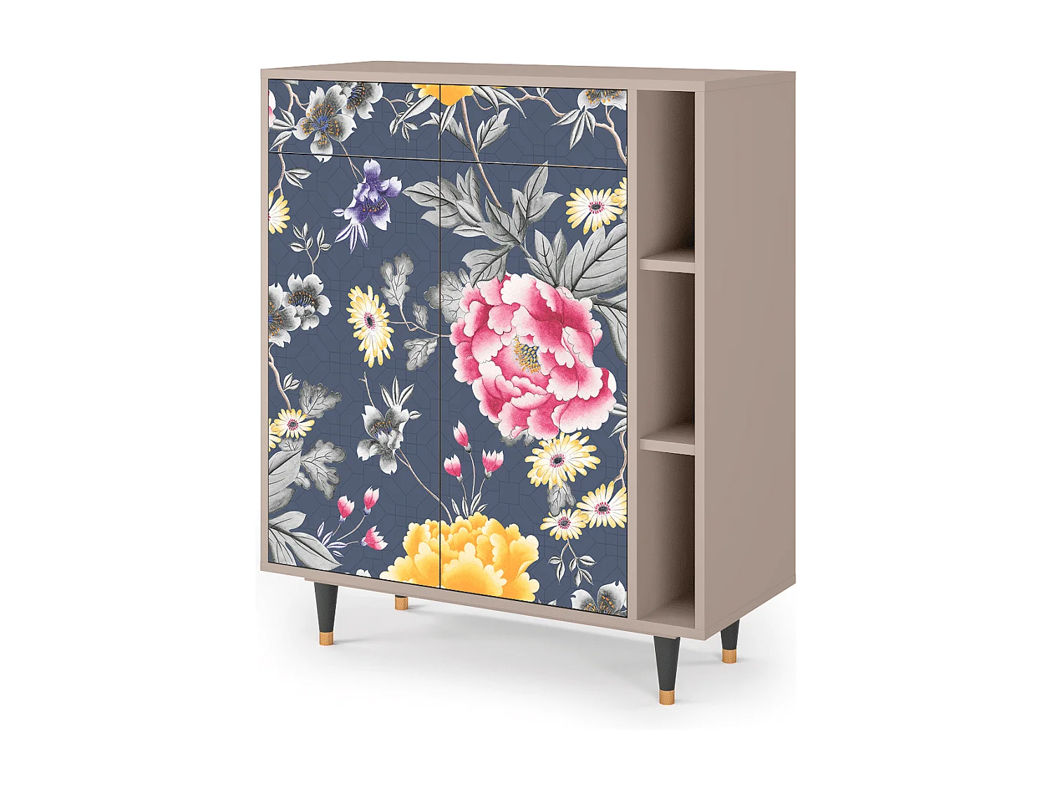 Buffet - 96х110х41 cm - BS6 - Dark Flower Bed, Latte