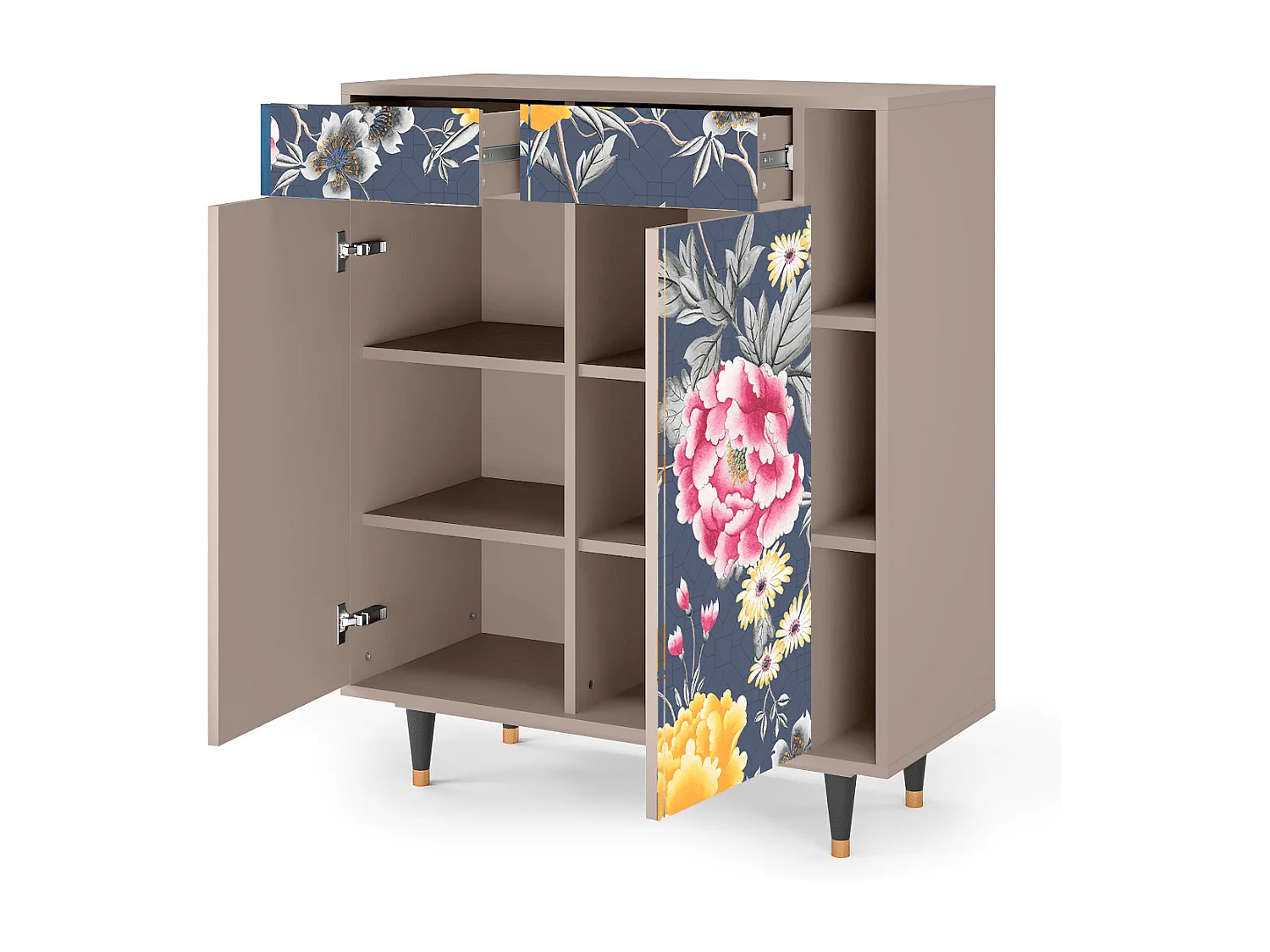 Buffet - 96х110х41 cm - BS6 - Dark Flower Bed, Latte