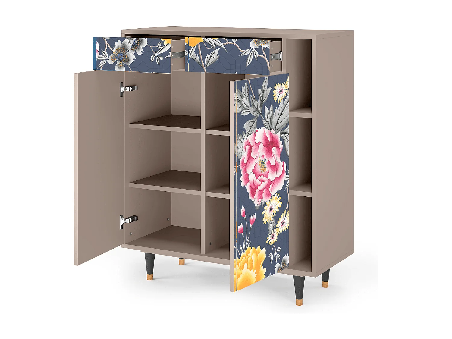 Buffet - 96х110х41 cm - BS6 - Dark Flower Bed, Latte