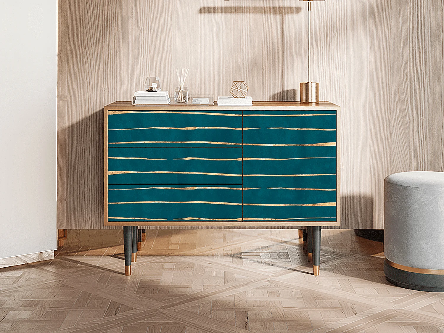 Credenza - 115х84х41 cm - S3 - Ocean Drive, Noce