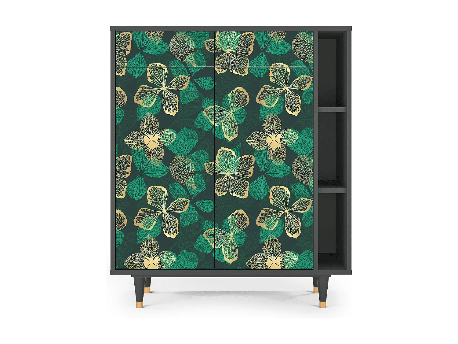 Credenza - 96х110х41 cm - BS6 - Green Flower, Antracite