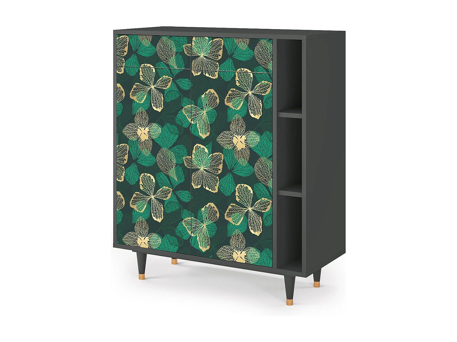 Credenza - 96х110х41 cm - BS6 - Green Flower, Antracite