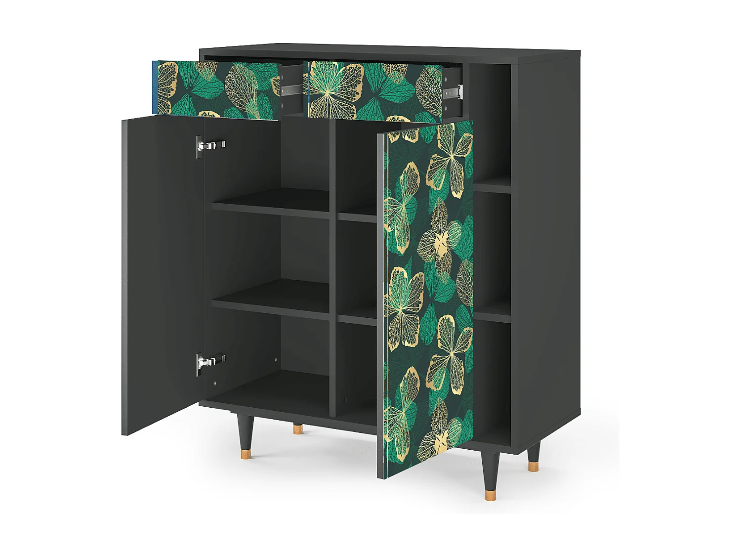 Credenza - 96х110х41 cm - BS6 - Green Flower, Antracite