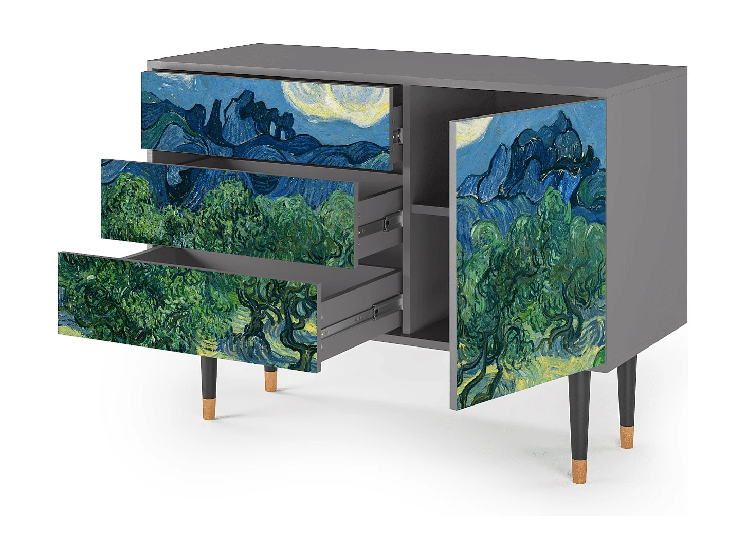 Sideboard - 115х84х41 cm - S3 - The Oil Trees, Grau