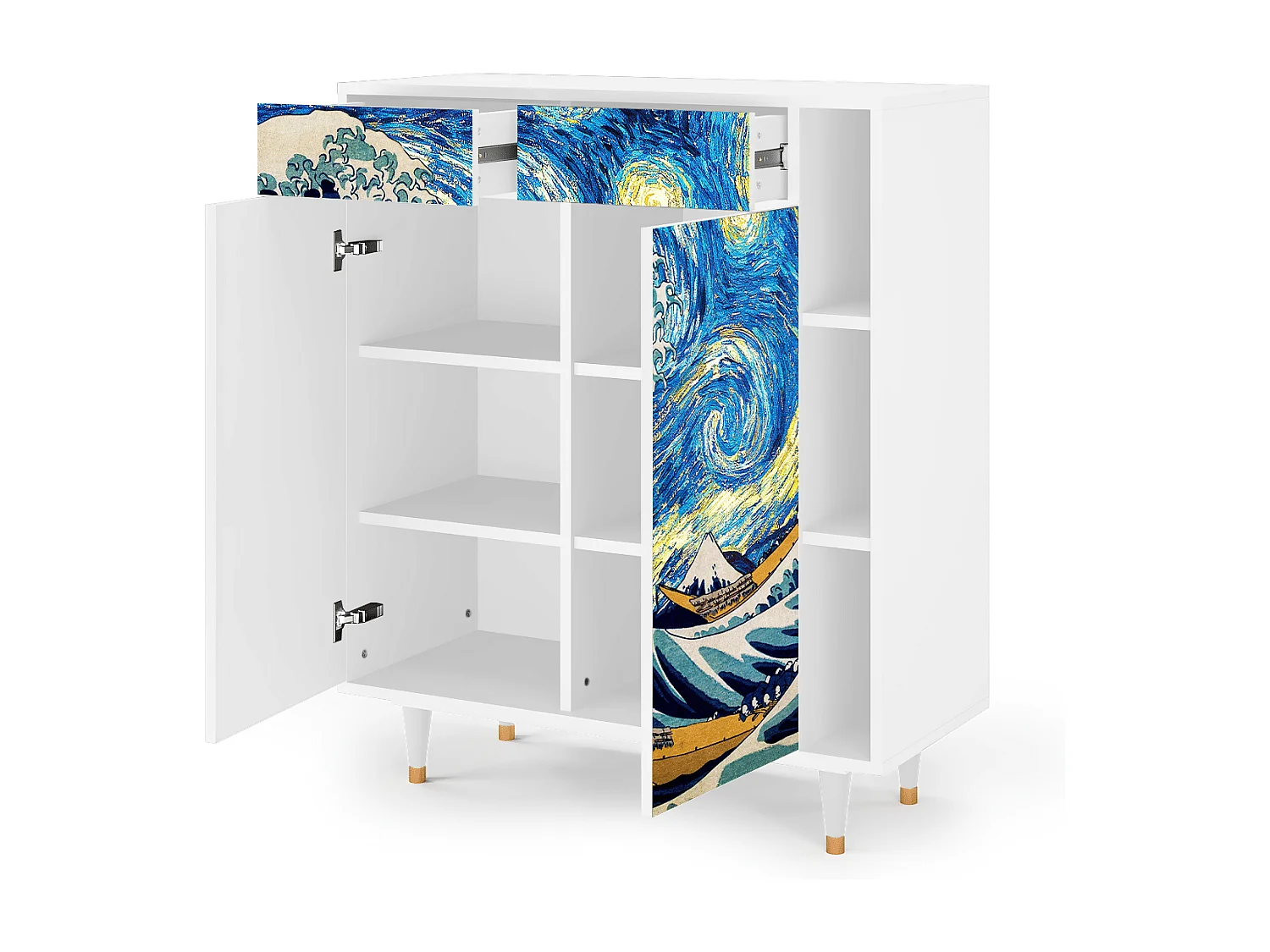Buffet - 96х110х41 cm - BS6 - Great Wave, Blanc