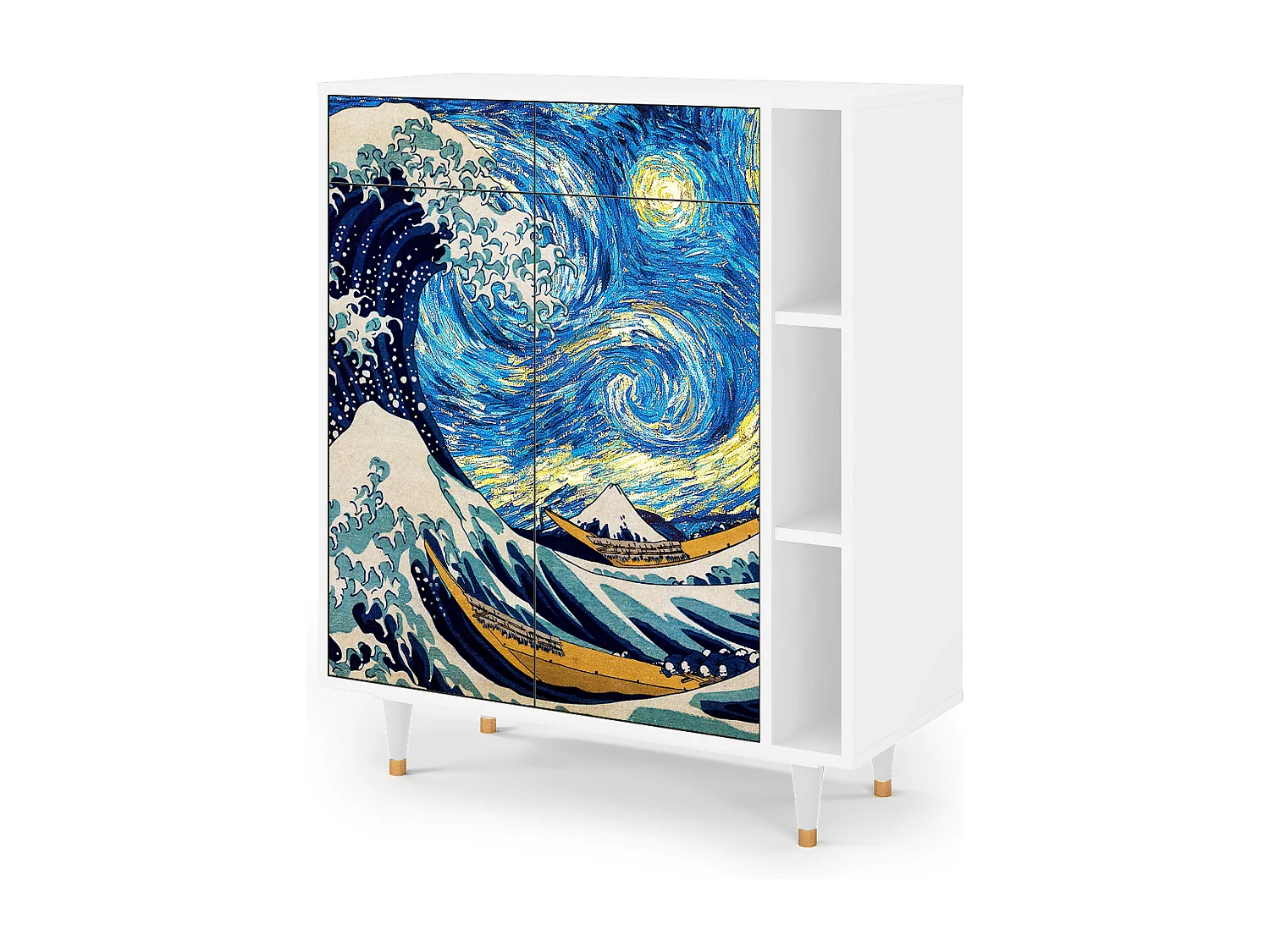 Dressoir - 96х110х41 cm - BS6 - Great Wave, Wit