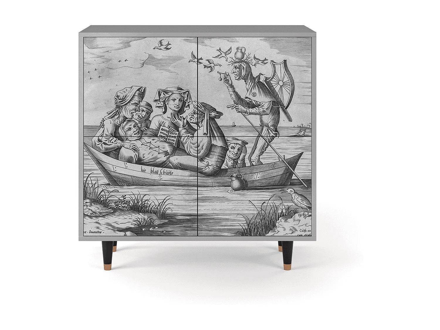 Buffet - 94x96x48 cm - BS3 - Blau Schuyte, Gris