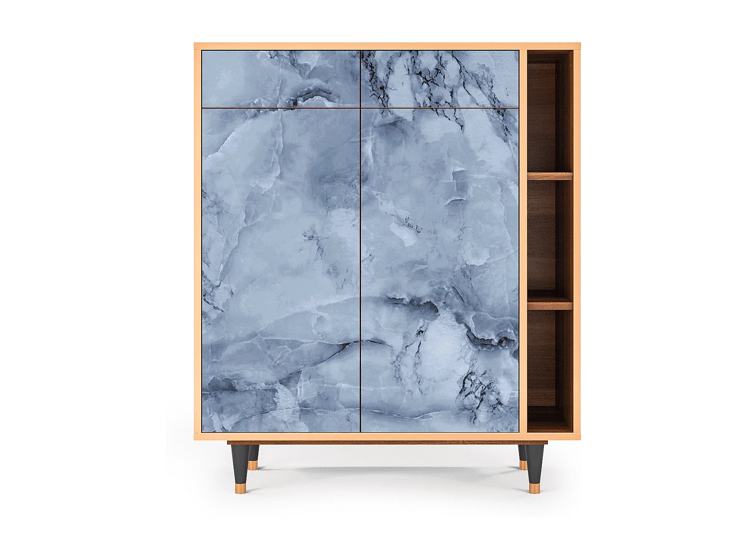 Buffet - 96х110х41 cm - BS6 - Feather Ice, Noyer