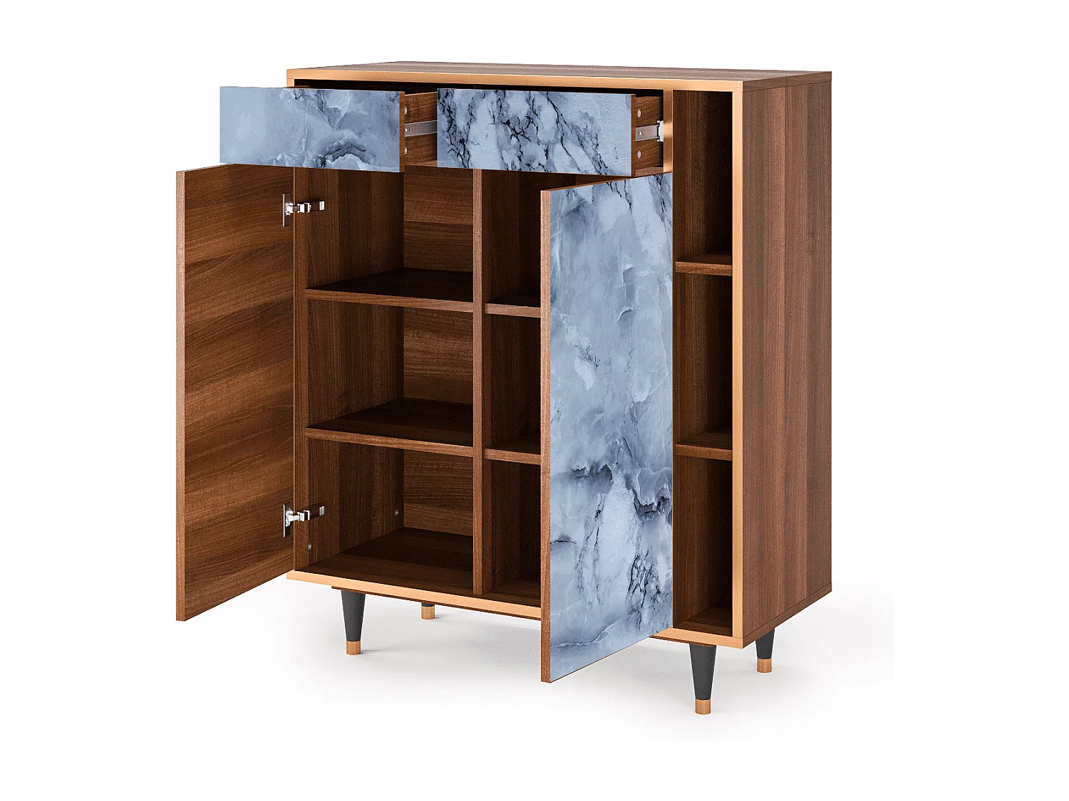 Buffet - 96х110х41 cm - BS6 - Feather Ice, Noyer