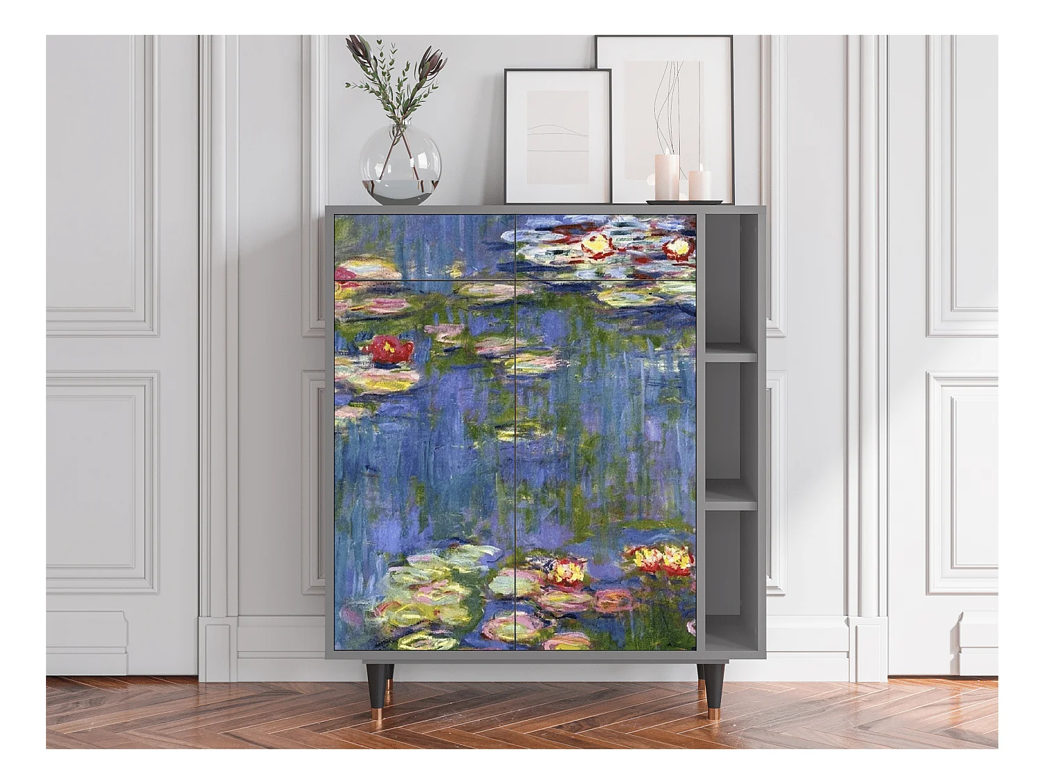 Buffet - 96х110х41 cm - BS6 - The water lily pond  , Gris