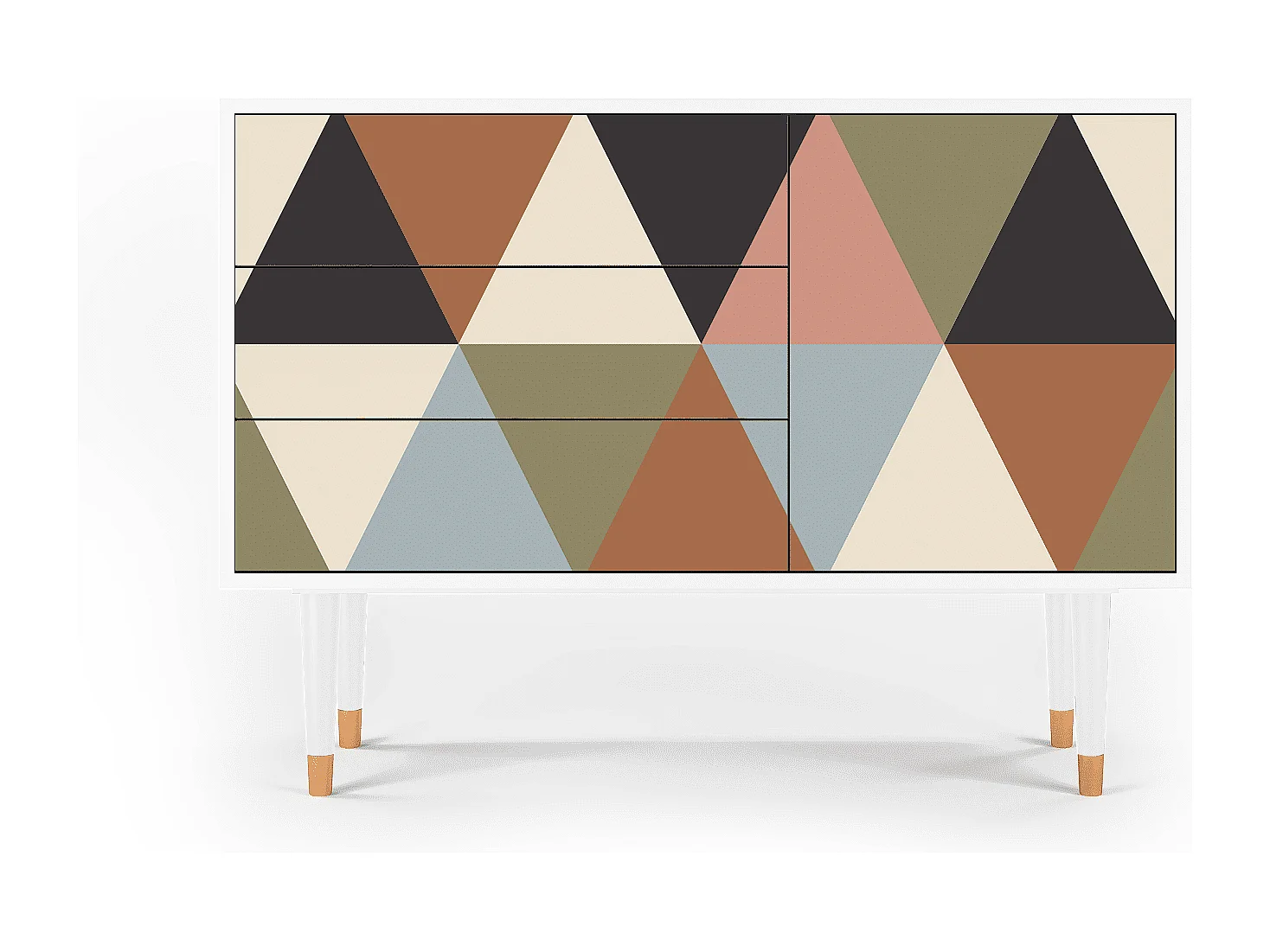 Credenza - 115х84х41 cm - S3 - Royal Triangles, Bianco