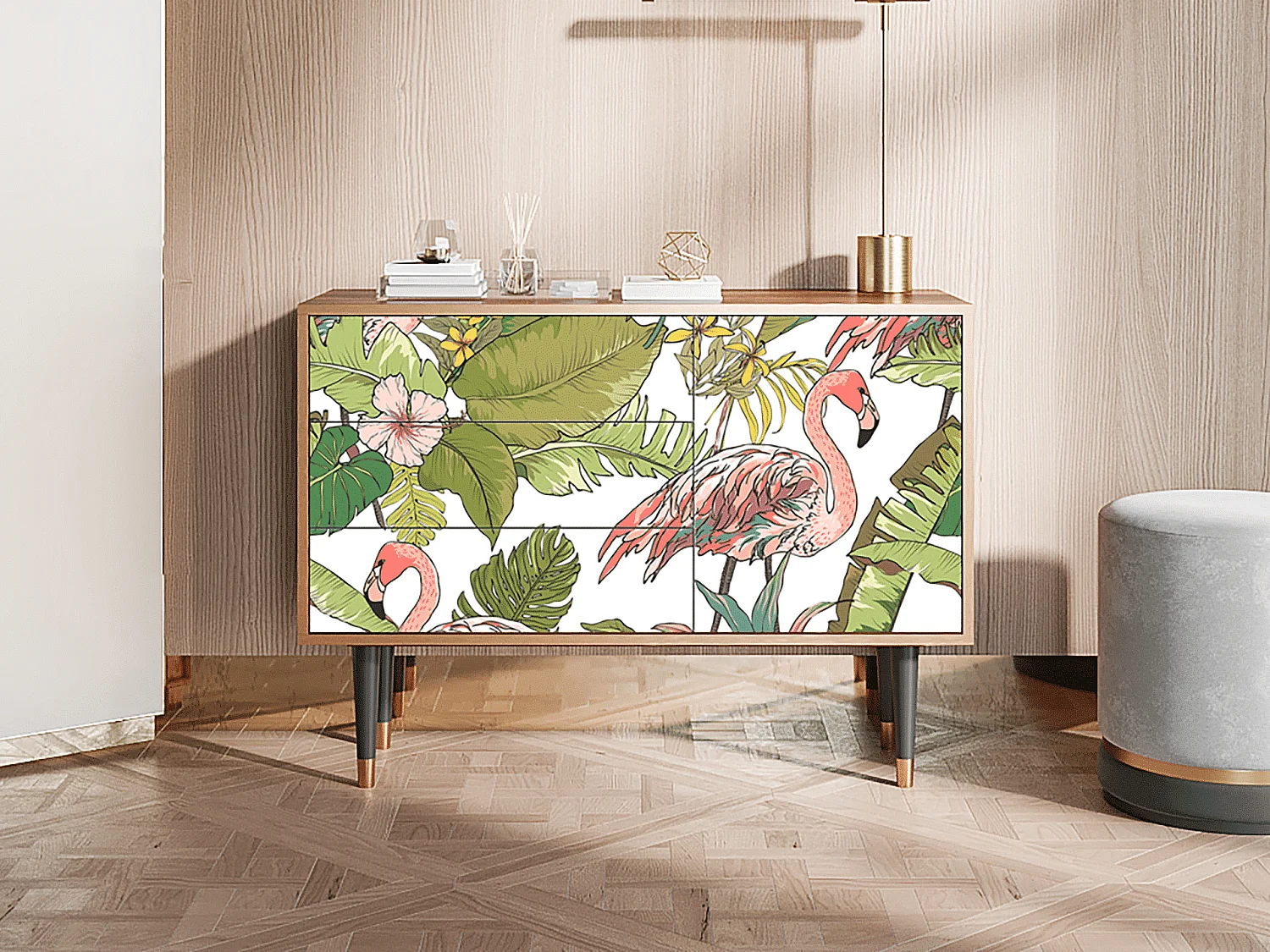 Buffet - 115х84х41 cm - S3 - Sweet Flamingo, Noyer