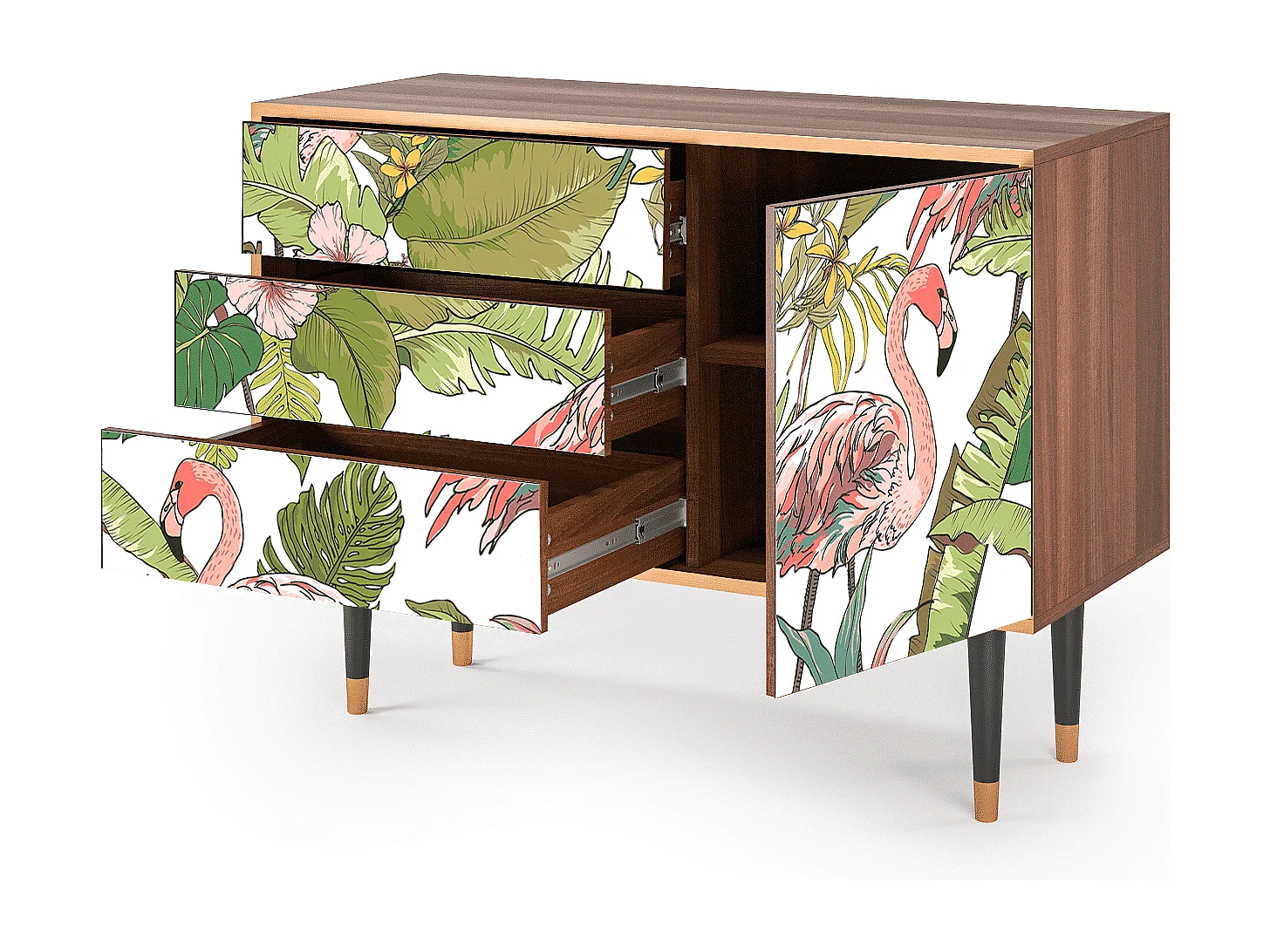 Buffet - 115х84х41 cm - S3 - Sweet Flamingo, Noyer