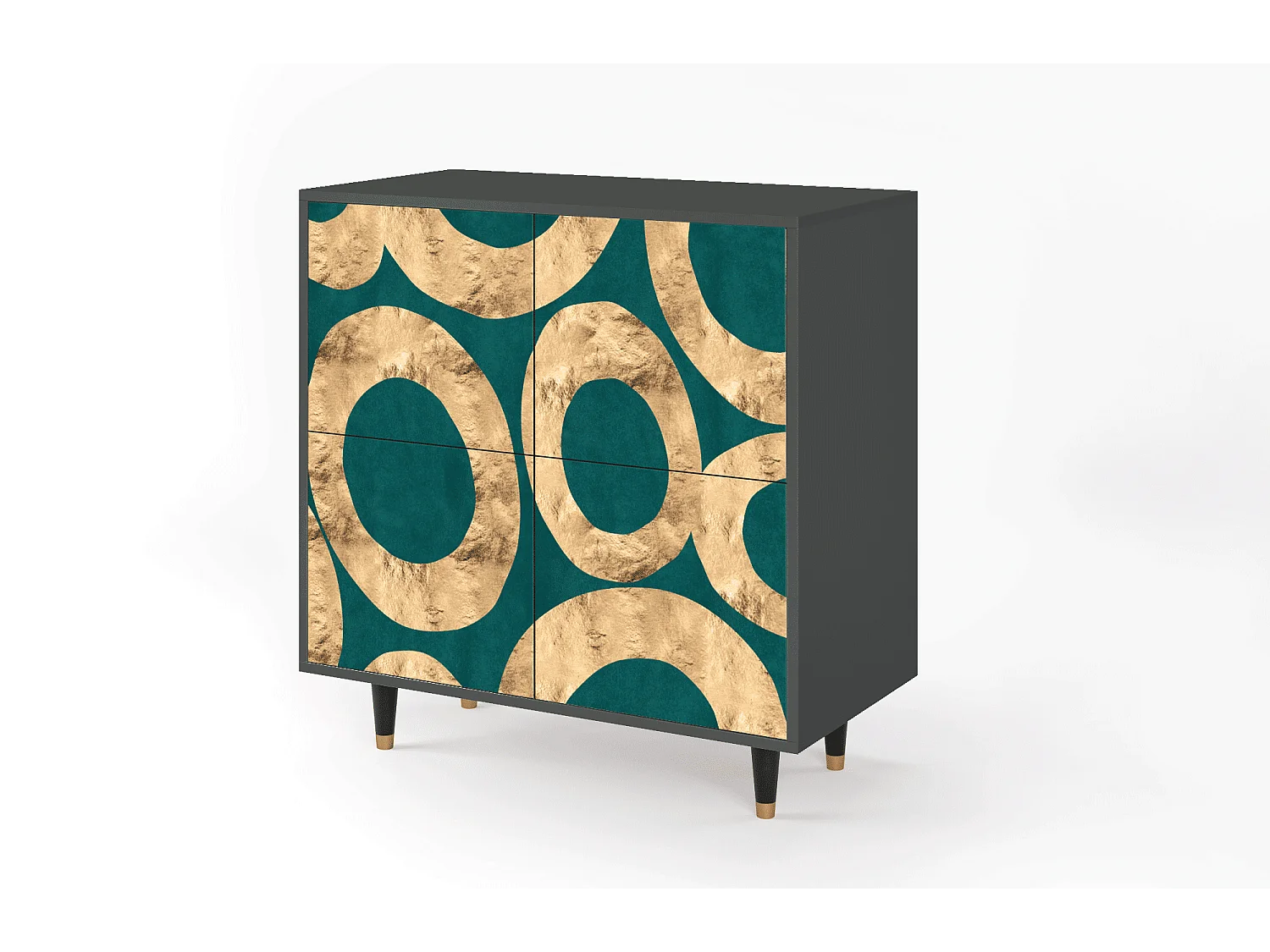 Kredens - 94x96x48 cm - BS3 - Zircon Sphere, Antracyt