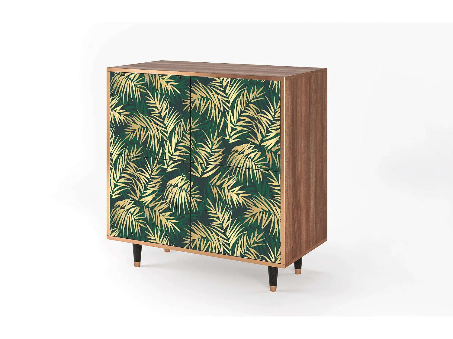 Buffet - 94x96x48 cm - BS3 - Sunny Palm Tree, Noyer