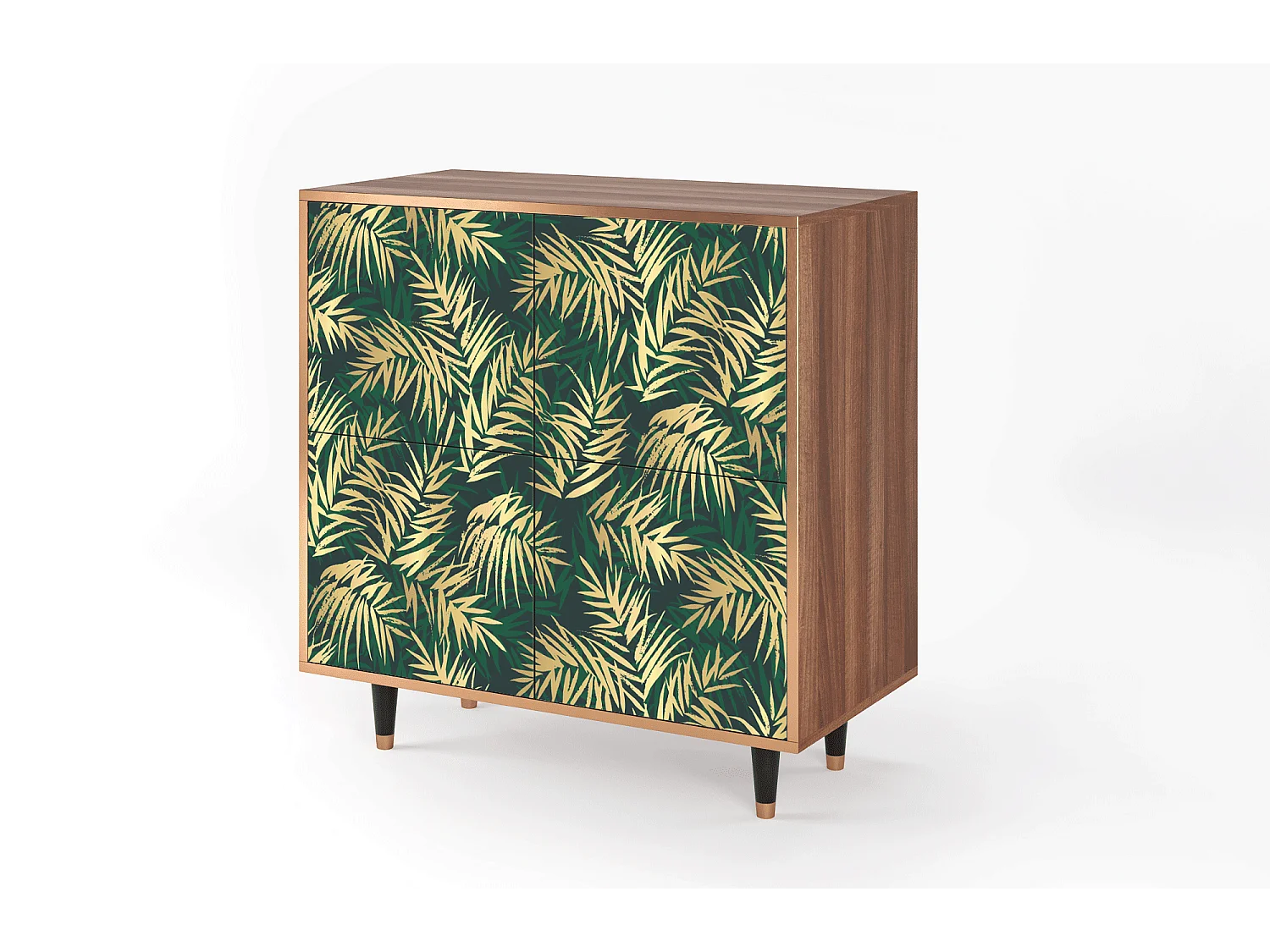 Buffet - 94x96x48 cm - BS3 - Sunny Palm Tree, Noyer